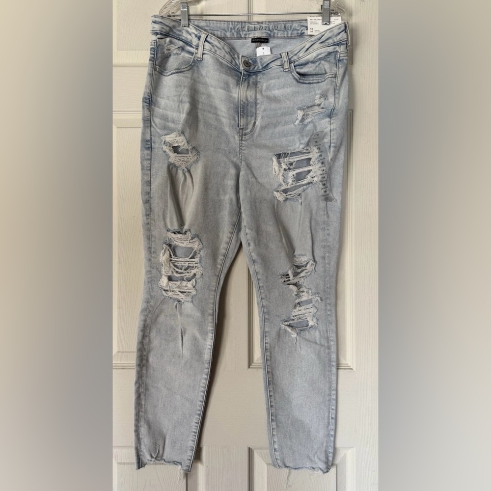 America Eagle Hi-Rise Jeggings Next Level Stretch Size 18 34W